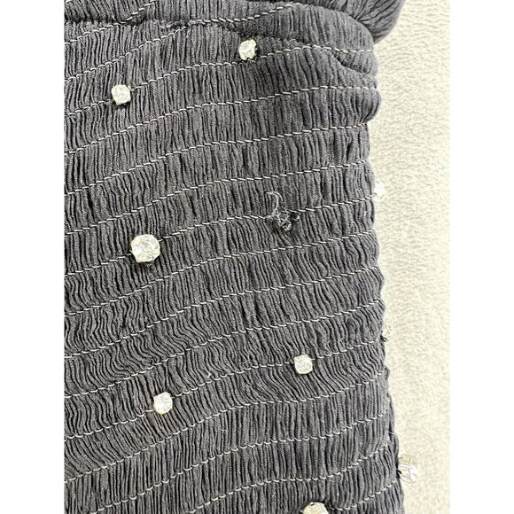 Retrofête Adara Dress Size Medium Black Mini embellished Sheath dress - Picture 10 of 14